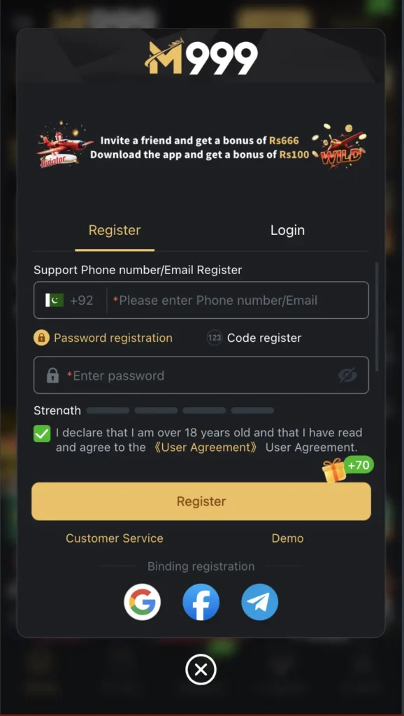 M999 Game Registration